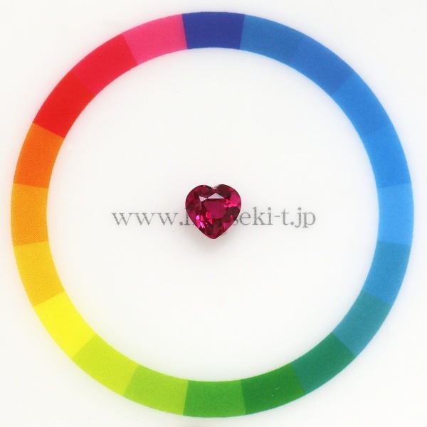 天然トルマリン 0.99ct 【美濃色ルベライト】 ハート