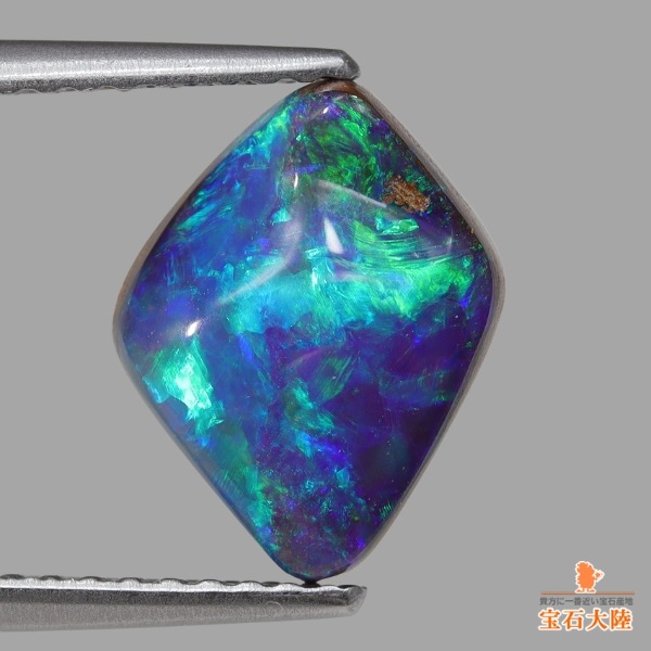 天然ボルダーオパール 2.49ct 【ブルー美遊色】オーストラリア