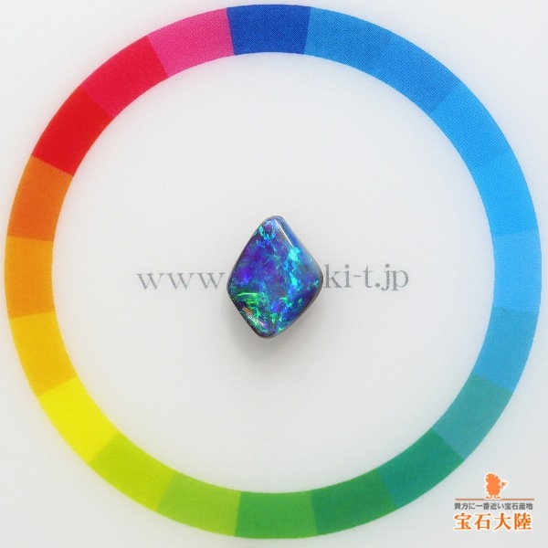 値下げ ボルダーオパール 天然ボルダーオパール 2.49ct ブルー美遊色オーストラリア