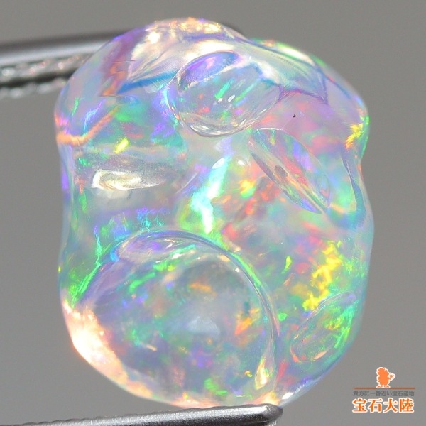 天然ウォーターオパール 4.02ct 【バロック】 メキシコ 日独鑑別付