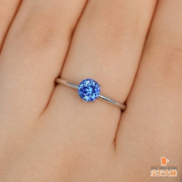 天然サファイア 0.82ct 【ラウンド5.5mm】スリランカ