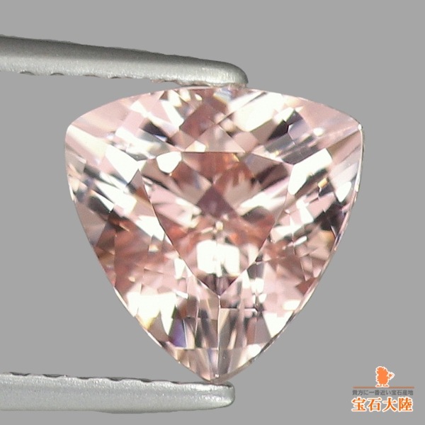 天然モルガナイト 1.91ct 【オレンジピンク】 トリリアント モザンビーク