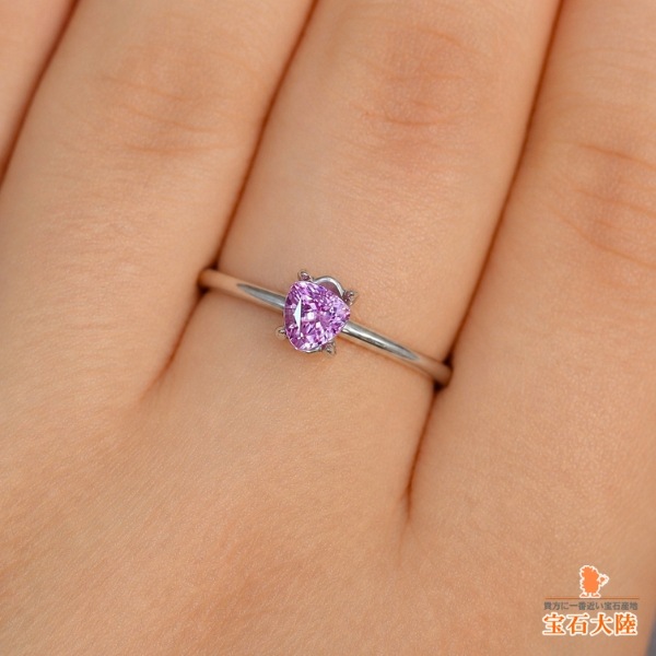 天然ピンクサファイア 0.50ct 【マダガスカル】 トリリアント
