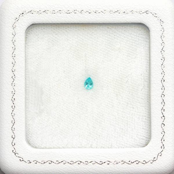 天然パライバトルマリン 0.10ct 【ブラジル】 ペアシェイプ