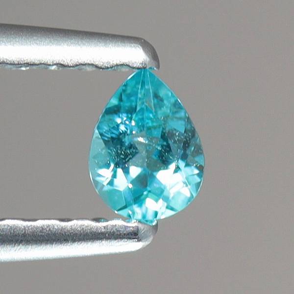 天然パライバトルマリン 0.10ct 【ブラジル】 ペアシェイプ