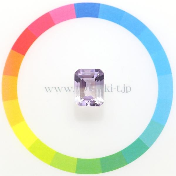 天然バイカラークォーツ 3.34ct 【アメシスト】 ブラジル
