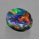 天然ブラックオパール 0.47ct 【レッドマルチ遊色】美パターン