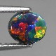 天然ブラックオパール 0.47ct 【レッドマルチ遊色】美パターン