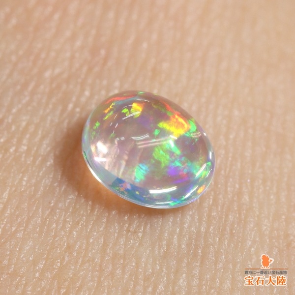 天然ウォーターオパール 0.97ct 【美遊色】 メキシコ
