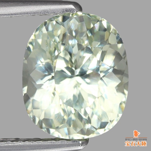 天然グロッシュラーガーネット 3.33ct 【ライムホワイト】 日独ミニ鑑別