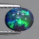 天然ブラックオパール 0.64ct 【鮮やかグリーン遊色】