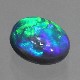 天然ブラックオパール 0.64ct 【鮮やかグリーン遊色】