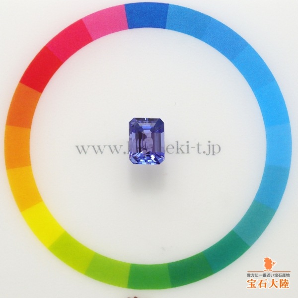 天然タンザナイト 1.62ct 【パープリシュブルー】 オクタゴン