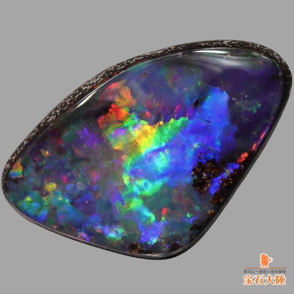 天然ボルダーオパール 4.98ct 【個性派マルチ美遊色】芸術的