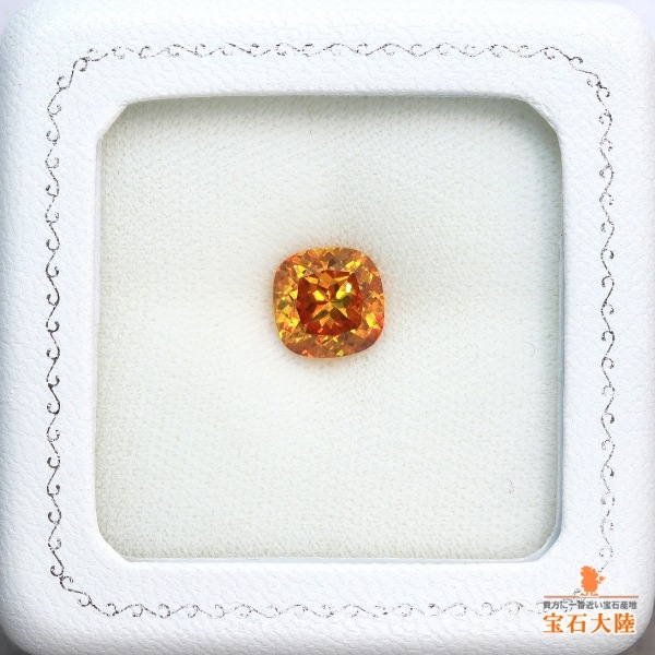 天然スファレライト 4.93ct 【輝くクッションカット】9mm スペイン
