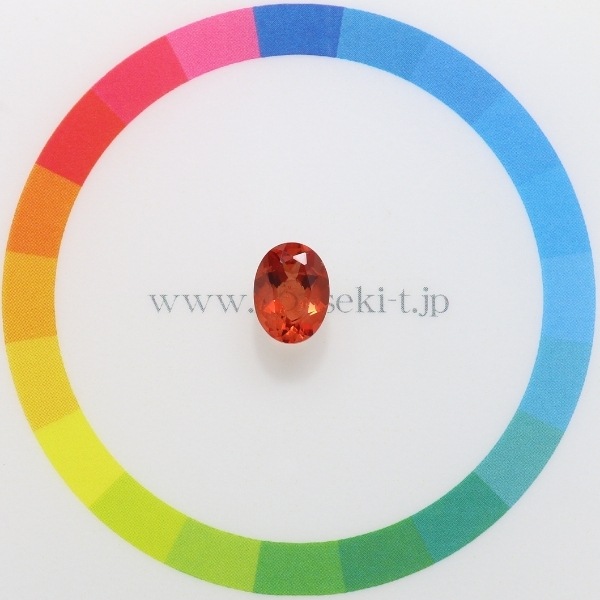 天然アンデシン 1.12ct 【美色レッド】 オーバルカット