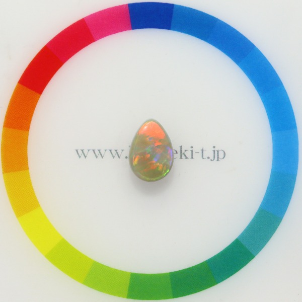 天然オパール 1.48ct 【オレンジ遊色】 ライトニグリッジ