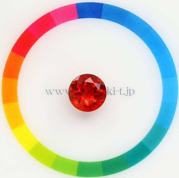 天然アンデシン 3.19ct 【美色レッド】 10mmラウンド