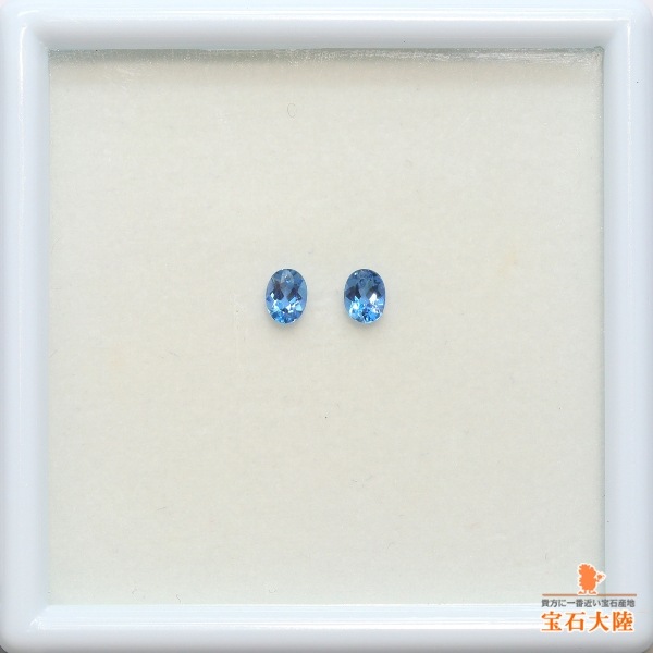 天然アクアマリン 0.32ct/2P 【Tatu産】 ペア ブラジル