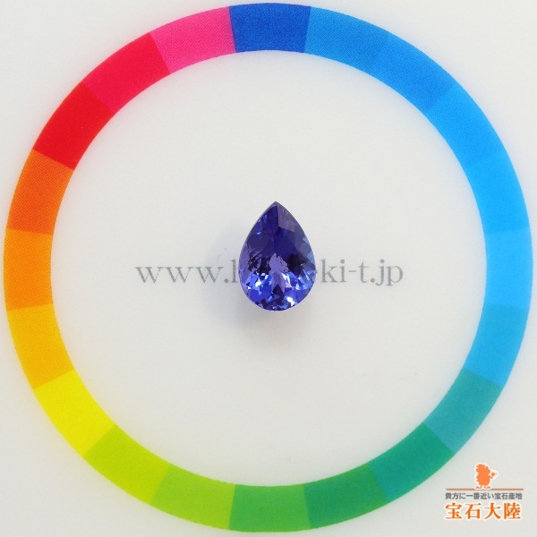 天然タンザナイト 2.04ct 【パープリシュブルー】ペアシェイプ