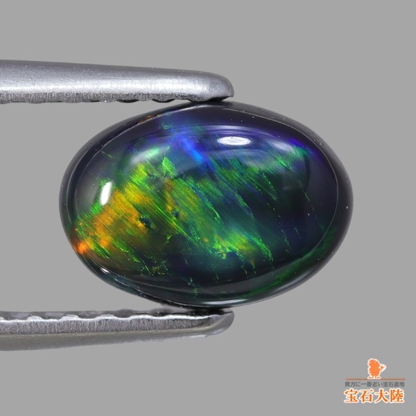 天然ブラックオパール 0.62ct 【黒生地・マルチ遊色】ライトニングリッジ