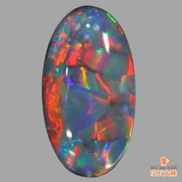 天然ブラックオパール 2.81ct【リボン遊色】トッピン！