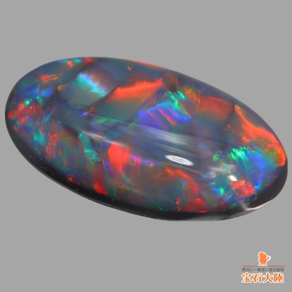 天然ブラックオパール 2.81ct【リボン遊色】トッピン！