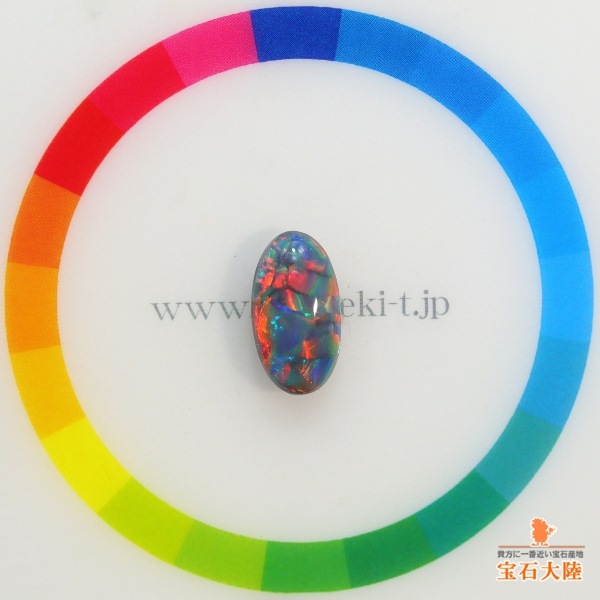 天然ブラックオパール 2.81ct【リボン遊色】トッピン！