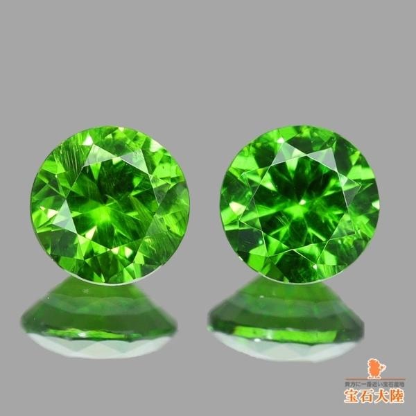 天然デマントイドガーネット 0.25ct/2P 【ホーステール