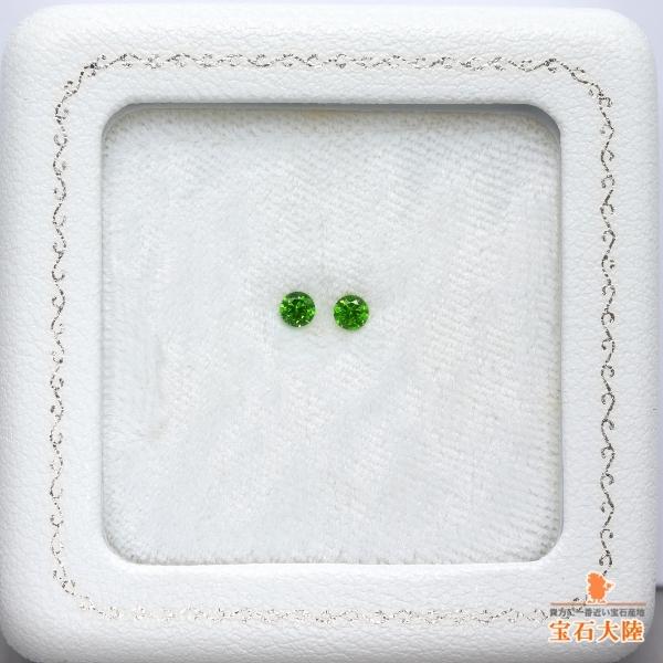 天然デマントイドガーネット 0.25ct/2P 【ホーステール