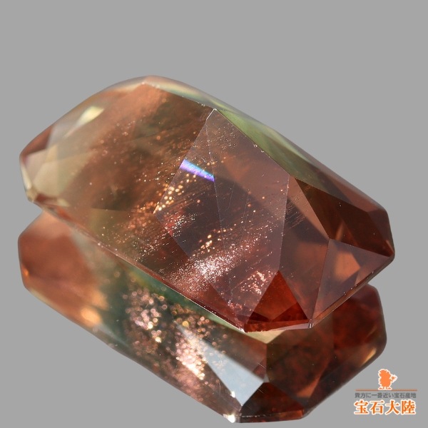 天然オレゴンサンストーン 3.99ct 【緑と橙の共演】 ラブラドライト