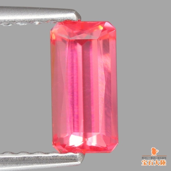 天然ヴェイリネナイト 0.79ct 【美発色オレンジピンク】大粒美品 パキスタン