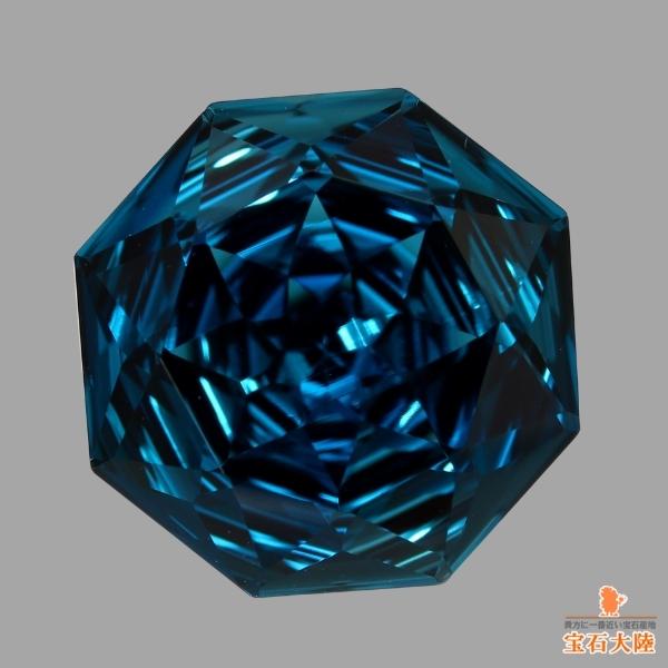 天然トパーズ 7.72ct 【カスタムローズ】 ロンドンブルー 12mm