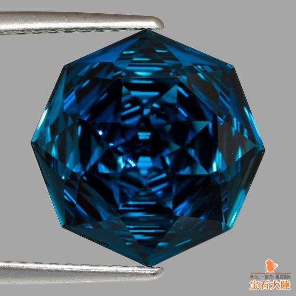 天然トパーズ 7.72ct 【カスタムローズ】 ロンドンブルー 12mm