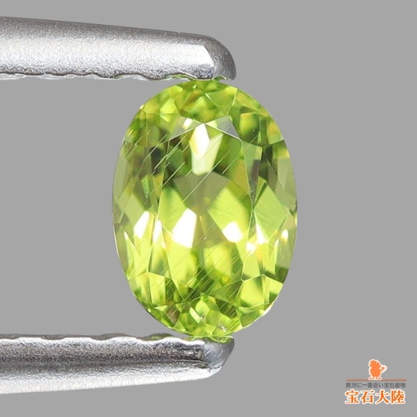 天然ペリドット 0.31ct 【隕石・レインボー】 パラサイト