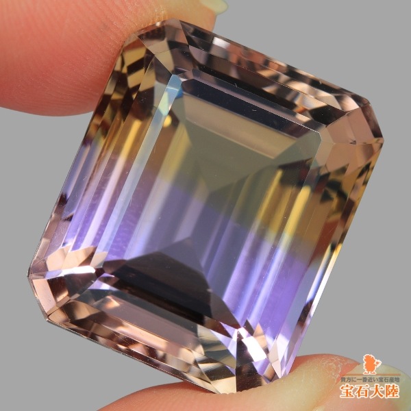 天然アメトリン 35.38ct 【濃厚ゴールド&ラベンダー】 ボリビア 日独ソ付