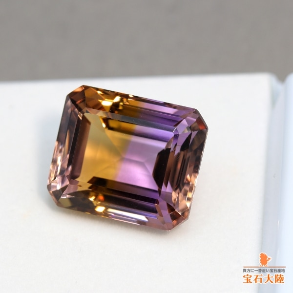 天然アメトリン 35.38ct 【濃厚ゴールド&ラベンダー】 ボリビア 日独ソ付
