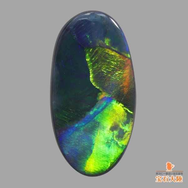 大粒3.86ct オーストラリアライトニングリッジ産　ブラックオパール B022 天然ブラックオパール 1.73ct 【グリーン遊色】ライトニングリッジ