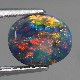 0.98ct天然ブラックオパール【オレンジレッド遊色】