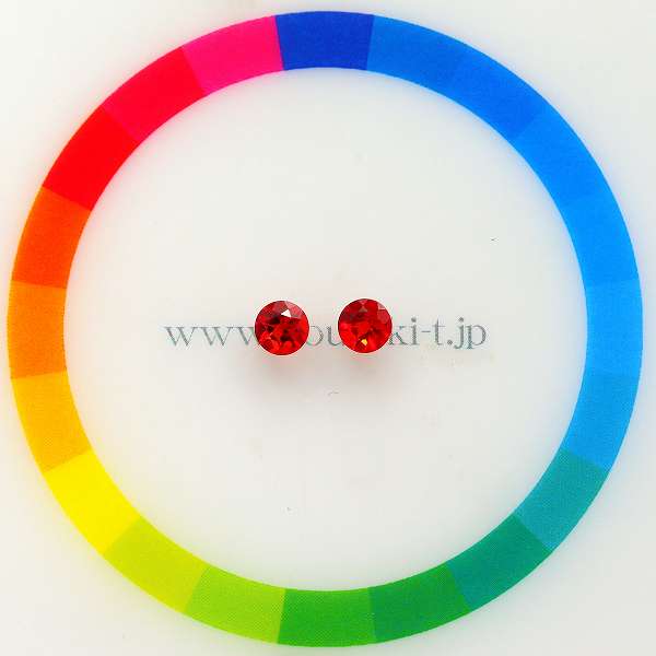 天然アンデシン 0.48ct/2P 【オレンジニッシュレッド】 ペア