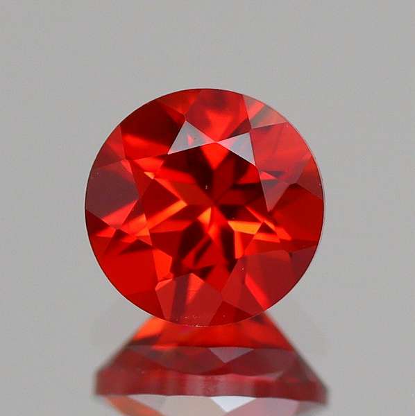 天然アンデシン 0.48ct/2P 【オレンジニッシュレッド】 ペア