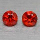 天然アンデシン 0.48ct/2P 【オレンジニッシュレッド】 ペア