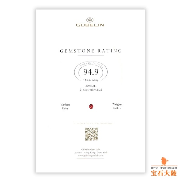 希少な非加熱モゴック産ルビーピジョンブラッド蛍光強約0.4ct長辺5.0mm モゴック産ルビー（加熱） - Azami Luxury