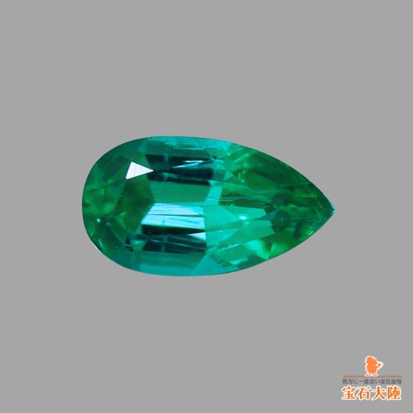 天然エメラルド 0.14ct 【美発色・ノンオイル】 ロシア GIA鑑別
