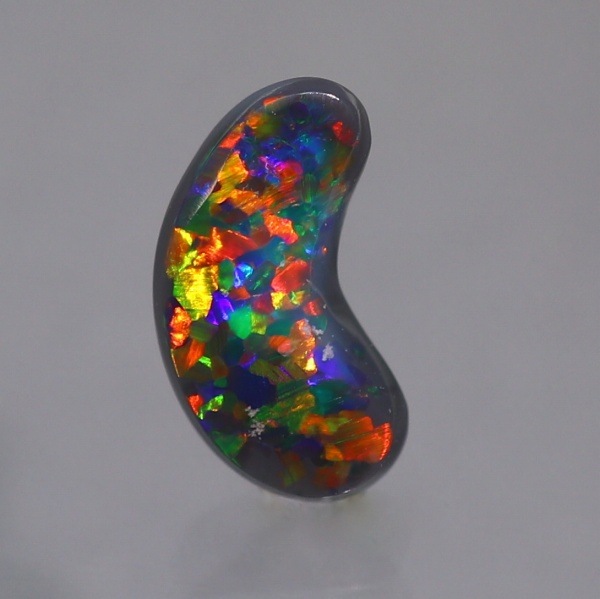 天然ブラックオパール 0.73ct 【レッド美遊色】 　　