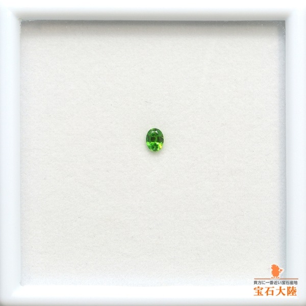 天然デマントイドガーネット 0.14ct 【煌めくグリーン】ロシア