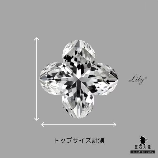 天然ダイヤモンド 0.33ct 【リリィカット】D VS2 GIA鑑定付　※オーダー限定