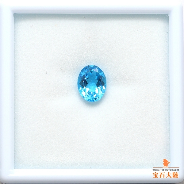 天然トパーズ 10×8mm 【オーバル】スイスブルー