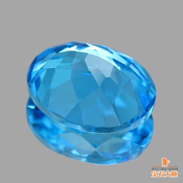 天然トパーズ 10×8mm 【オーバル】スイスブルー