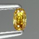 天然イエローダイヤモンド 0.106ct 【FANCY DEEP ORANGY YELLOW】中宝ソ付◇CM